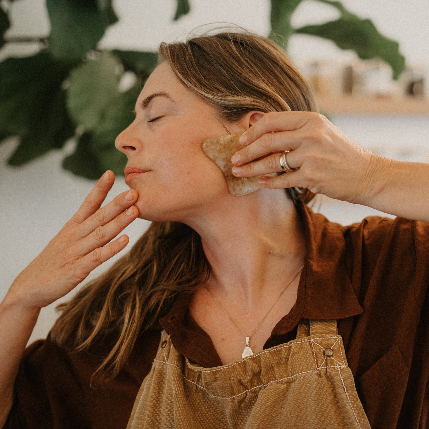 golden quartz gua sha