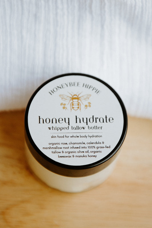 manuka honey face moisturizer made with all natural organic ingredients tallow butter for face and body