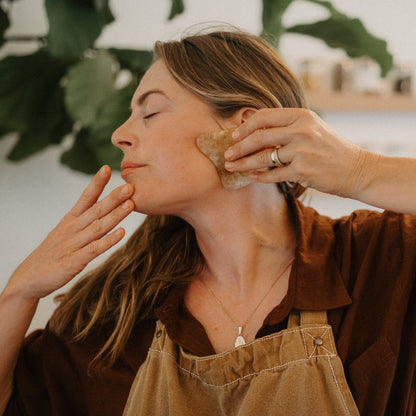 golden quartz gua sha