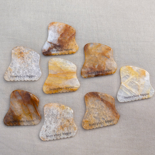 golden quartz gua sha
