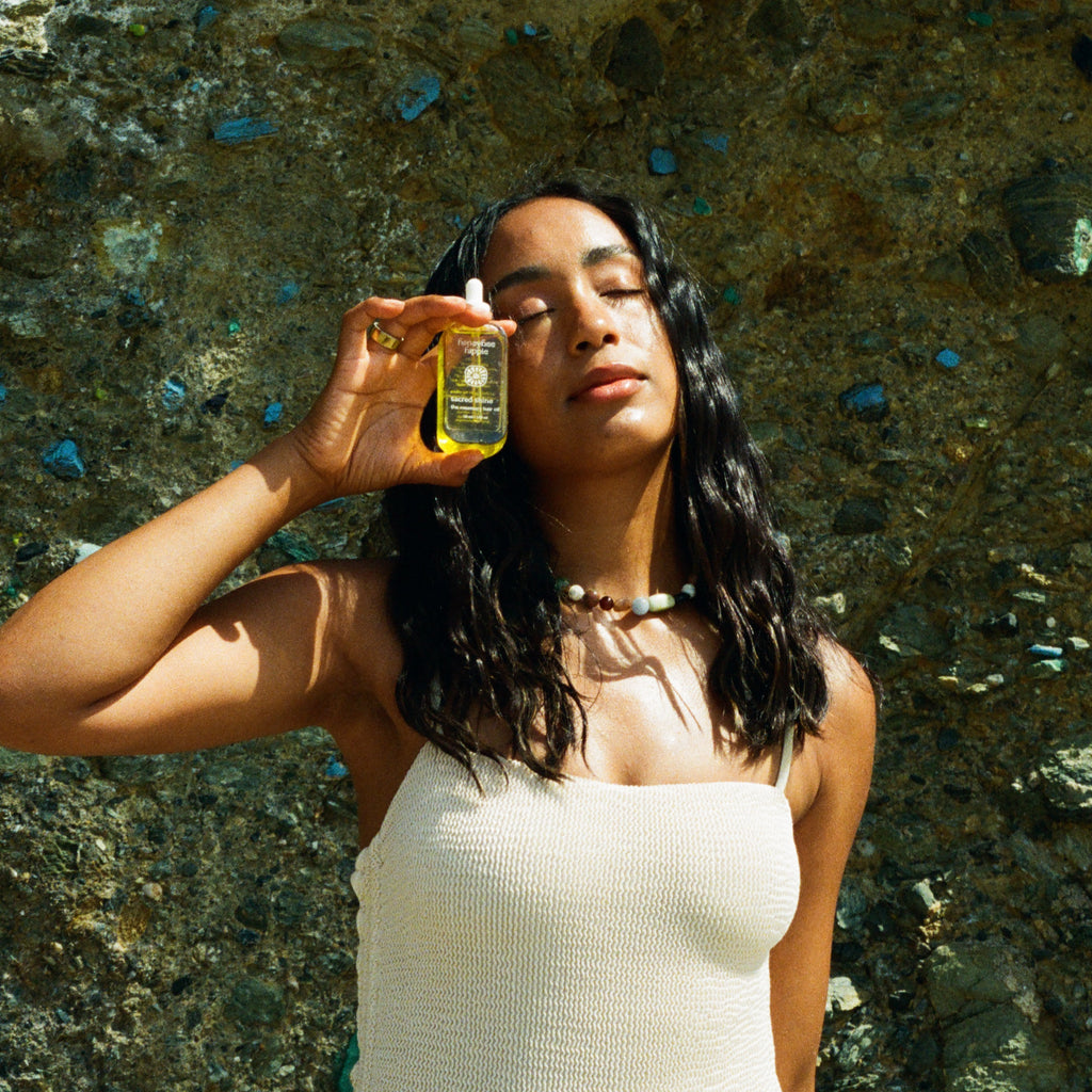 sacred shine hair oil